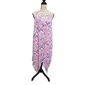 LILLY PULITZER Size Lg‎ Amethyst Ikat Beach Bathers Purple Monica Beach D…